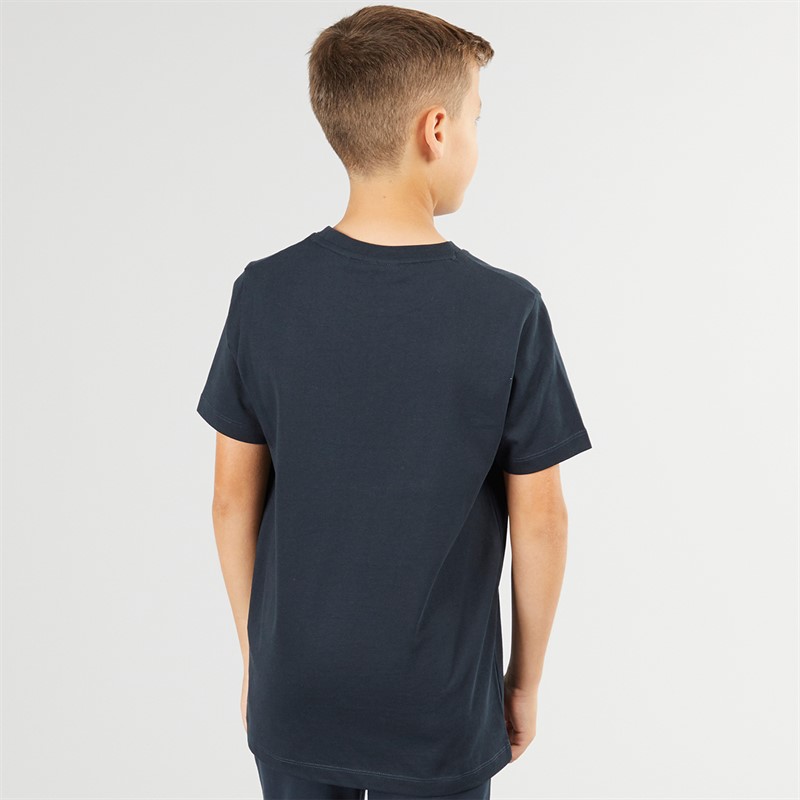 Lyle And Scott Boys Script Embroidered T-Shirt Z271 Dark Navy
