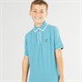 Lyle And Scott Boys Concealed Placket Polo Shirt X579 Blue Storm