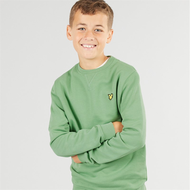 Lyle And Scott Boys Crew Neck Sweatshirt X576 Smoke Green