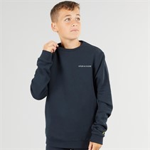 Lyle And Scott Boys Script Crew Neck Sweatshirt Z271 Dark Navy