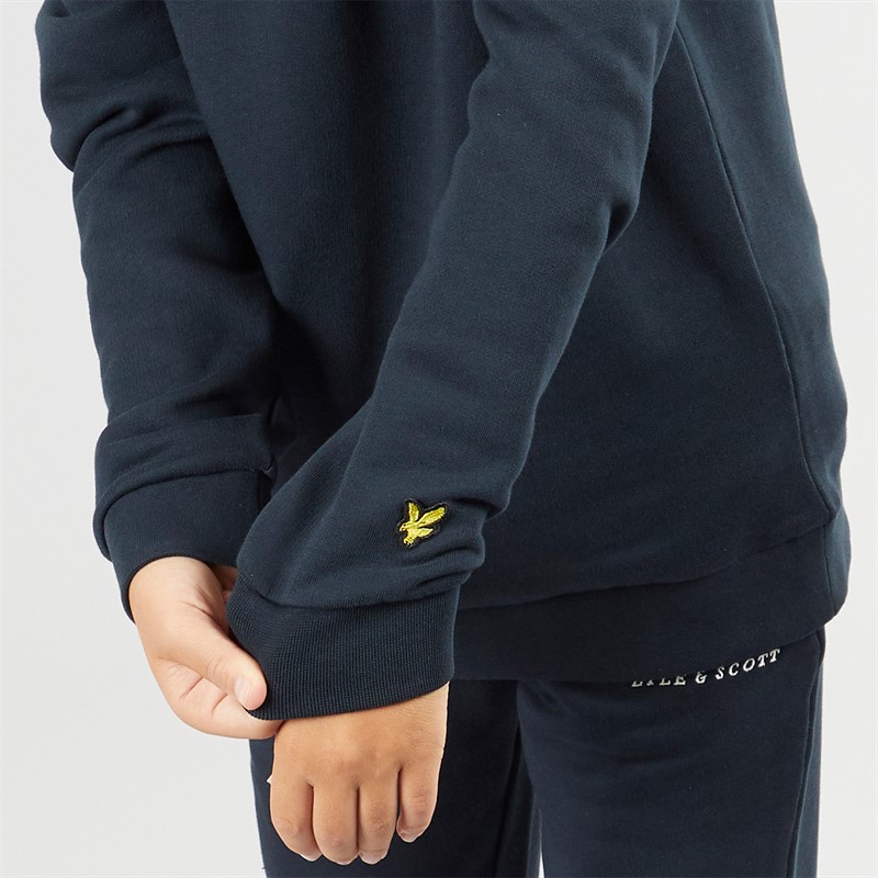Lyle And Scott Boys Script Crew Neck Sweatshirt Z271 Dark Navy