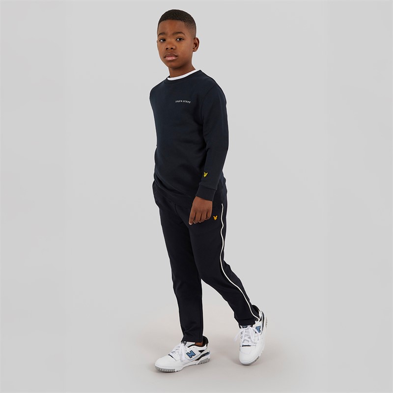 Lyle And Scott Boys Script Crew Neck Sweatshirt Z271 Dark Navy