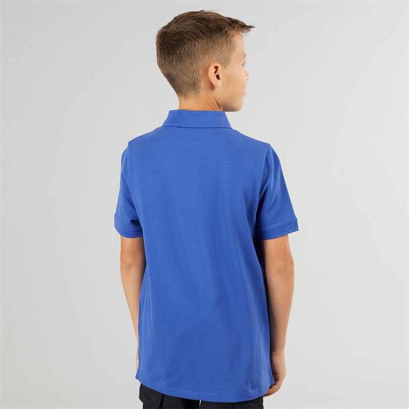 Lyle And Scott Boys Plain Polo Shirt X578 Now Blue