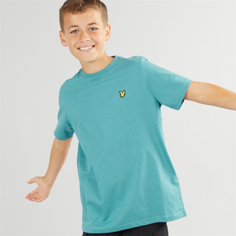 Lyle And Scott Boys Plain T-Shirt X579 Blue Storm