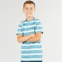 Lyle And Scott Boys Yarn Dye Stripe T-Shirt X579 Blue Storm
