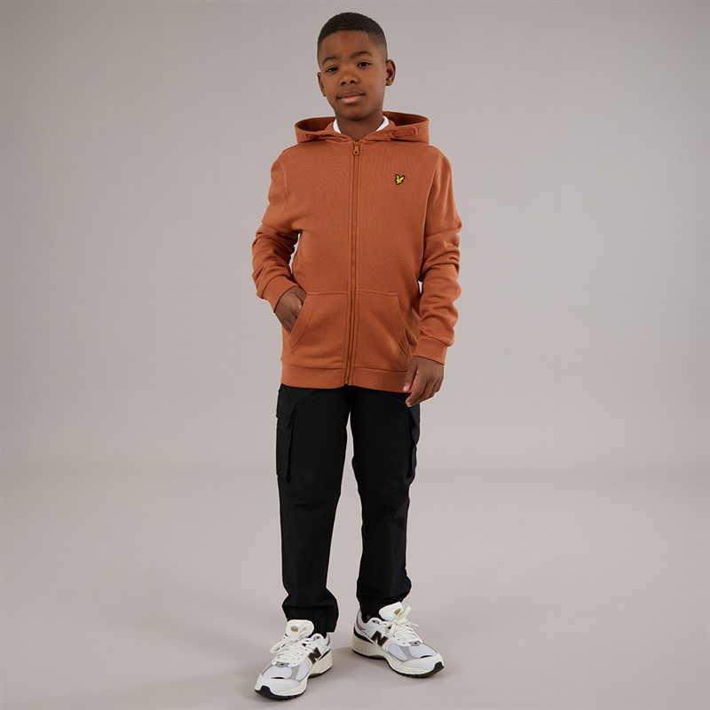 Lyle And Scott Boys Zip Through Hoodie X850 Brick