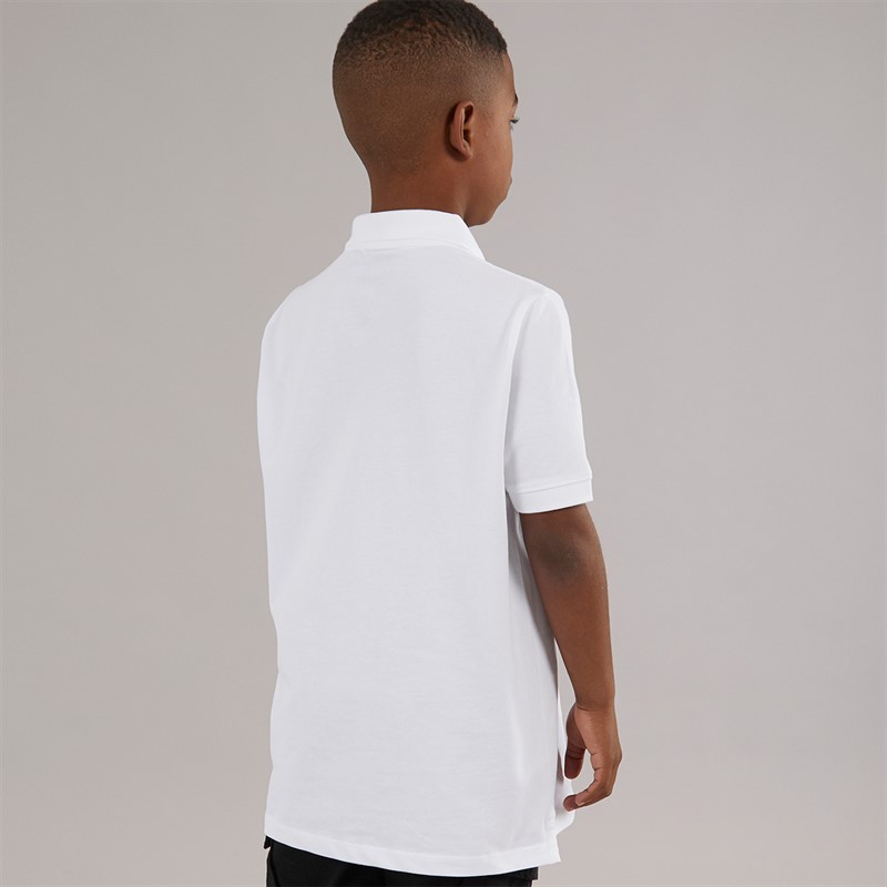 Lyle And Scott Boys Script Embroidered Polo Shirt 626 White
