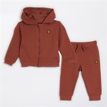 Lyle And Scott Boys Zip Through Hoodie And Joggers Tracksuit X850 Brick