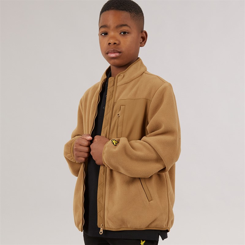 Lyle And Scott Boys Nylon Trim Polar Fleece X851 Tigers Eye