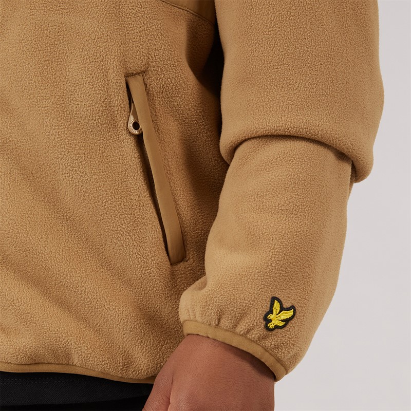 Lyle And Scott Boys Nylon Trim Polar Fleece X851 Tigers Eye