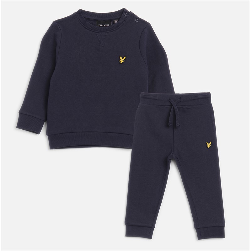 Lyle And Scott Boys Sweatshirt And Joggers Tracksuit Z99 Navy