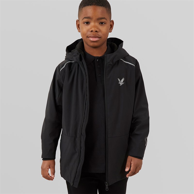 Lyle And Scott Boys Coated Nylon Jacket Z865 Jet Black
