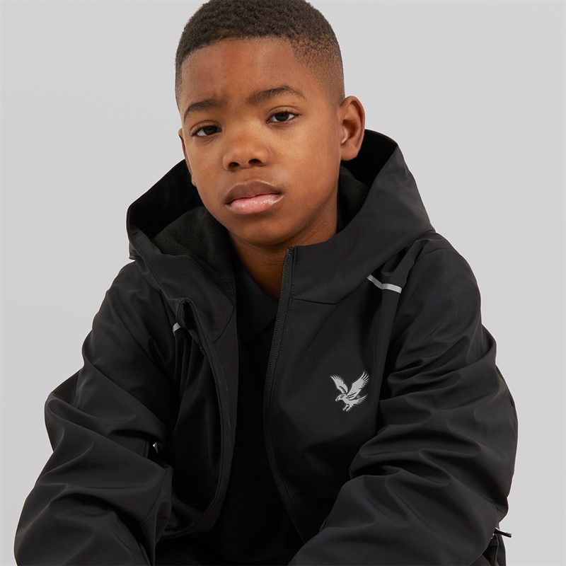 Lyle And Scott Boys Coated Nylon Jacket Z865 Jet Black