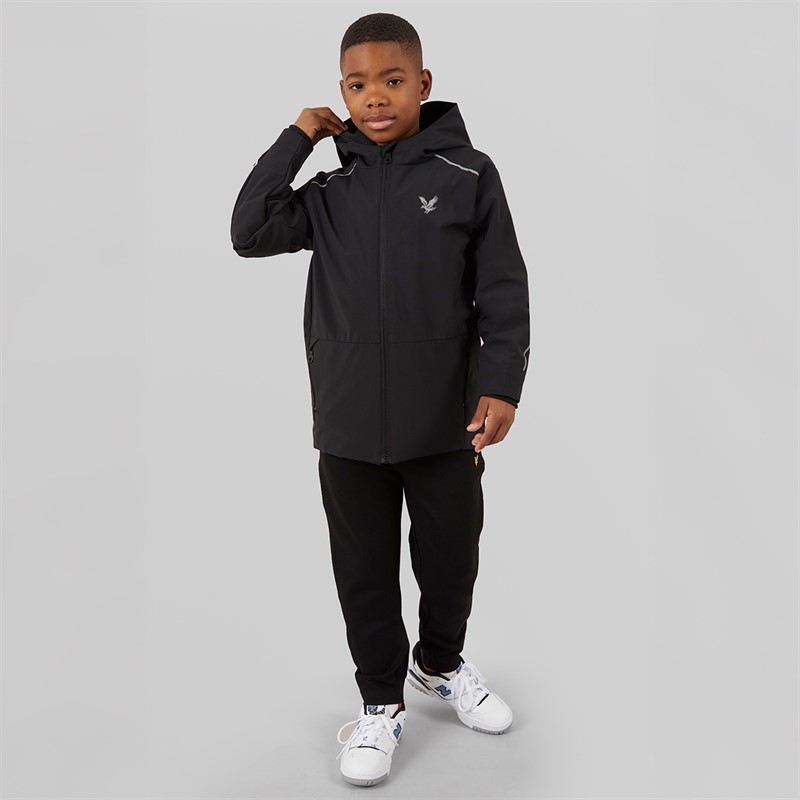 Lyle And Scott Boys Coated Nylon Jacket Z865 Jet Black
