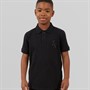 Lyle And Scott Boys Land Scott L&S Monogram Polo Shirt Z865 Jet Black