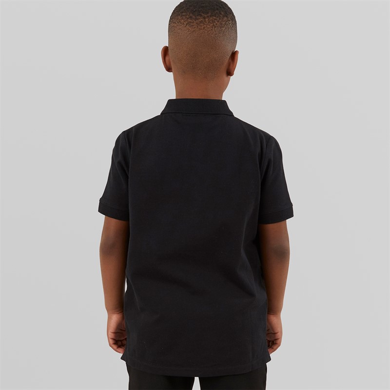 Lyle And Scott Boys Land Scott L&S Monogram Polo Shirt Z865 Jet Black