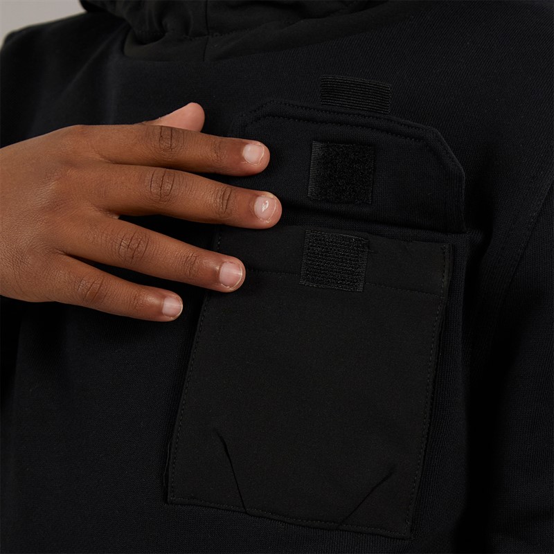 Lyle And Scott Boys Ripstop Pocket Hoodie Z865 Jet Black