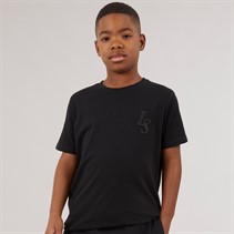 Lyle And Scott Boys Land Scott L&S Monogram T-Shirt Z865 Jet Black