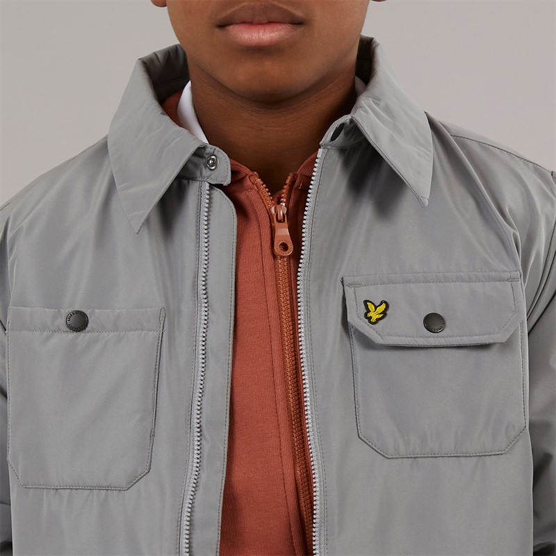 Lyle And Scott Boys Padded Nylon Overshirt X852 Sharkskin