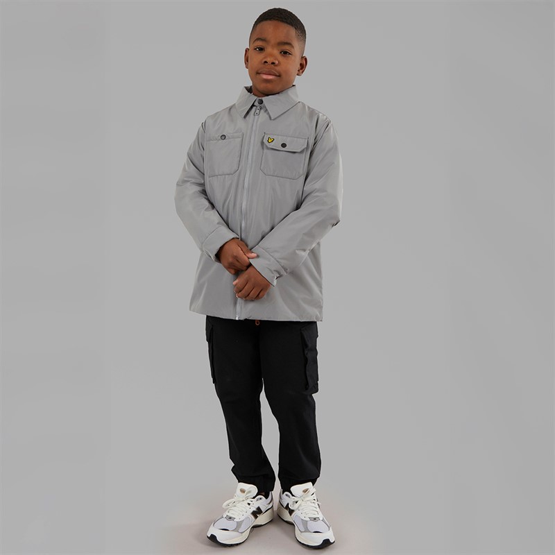 Lyle And Scott Boys Padded Nylon Overshirt X852 Sharkskin