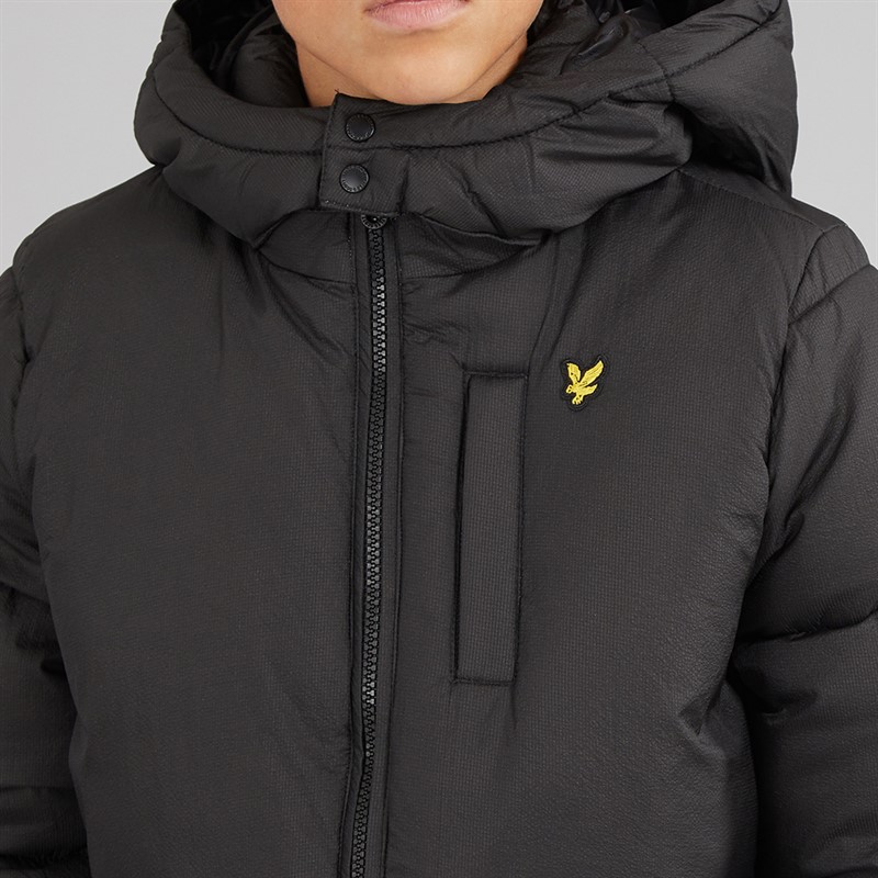 Lyle And Scott Boys Ripstop Quilted Puffer Coat Jet Black