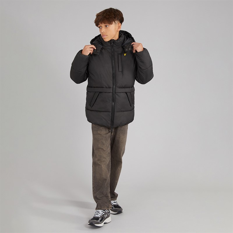 Lyle And Scott Boys Ripstop Quilted Puffer Coat Jet Black