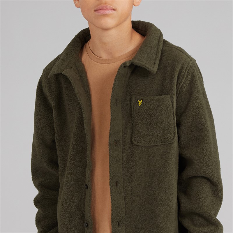 Lyle And Scott Boys Polar Fleece Shirt Deep Depths