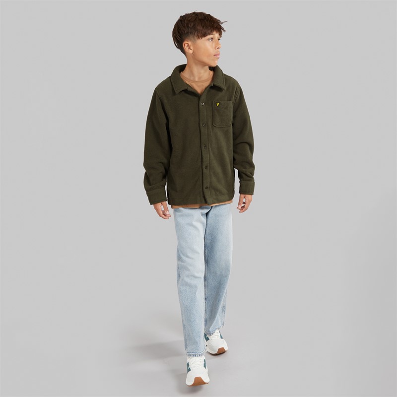 Lyle And Scott Boys Polar Fleece Shirt Deep Depths