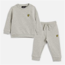 Lyle And Scott Boys Sweatshirt And Joggers Set Light Grey Marl