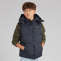Lyle And Scott Boys Ripstop Quilted Gilet Dark Navy