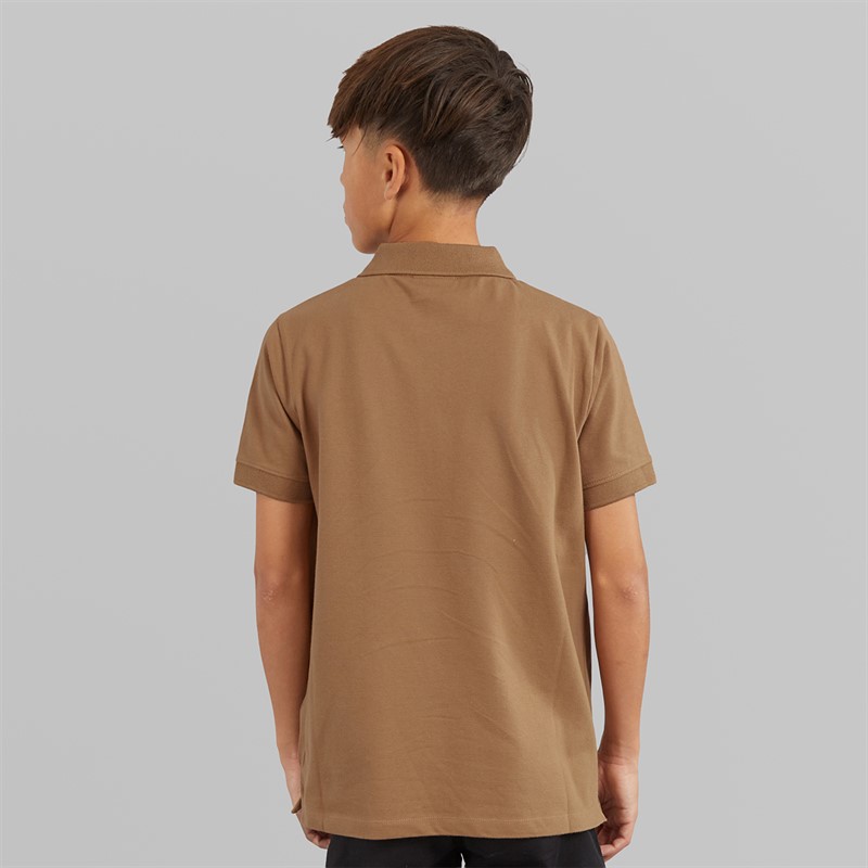 Lyle And Scott Boys Monogram Polo Shirt Tigers Eye