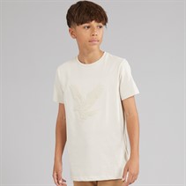Lyle And Scott Boys Towelling Eagle T-Shirt Putty