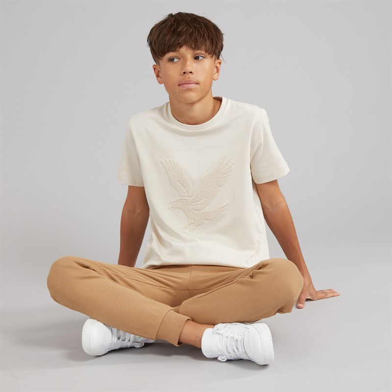 Lyle And Scott Boys Towelling Eagle T-Shirt Putty