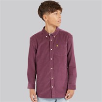 Lyle And Scott Boys Cord Shirt Dusky Maroon
