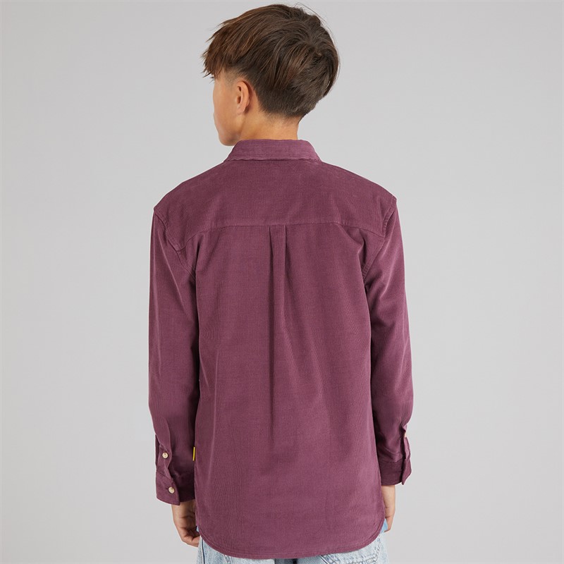 Lyle And Scott Boys Cord Shirt Dusky Maroon