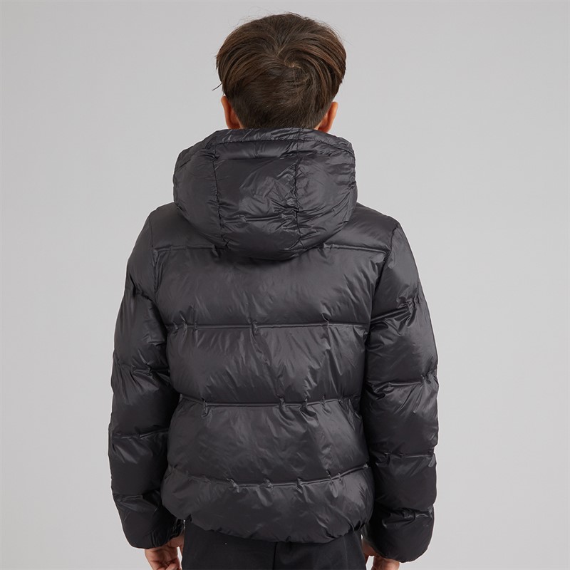 Lyle And Scott Boys Cropped Puffer Coat Jet Black