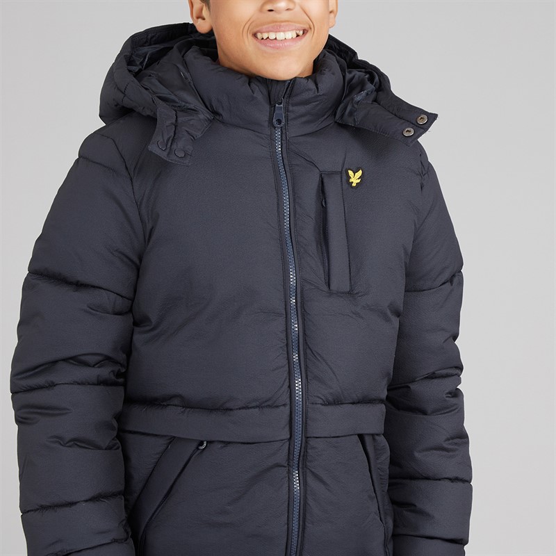 Lyle And Scott Boys Ripstop Quilted Puffer Coat Dark Navy
