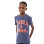 Franklin & Marshall Boys CF Logo T-Shirt Denim Marl