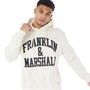 Franklin & Marshall Mens Arch Letter BB Hoodie Egret