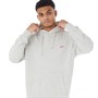 Franklin & Marshall Mens Pennant Patch BB Hoodie Ash Grey Melange