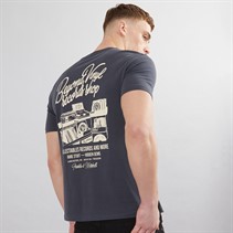 Franklin & Marshall Mens Beyond Vinyl Records T-Shirt Ebony