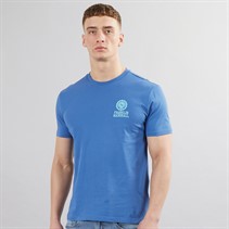 Franklin & Marshall Mens Small Crest T-Shirt Bright Cobalt