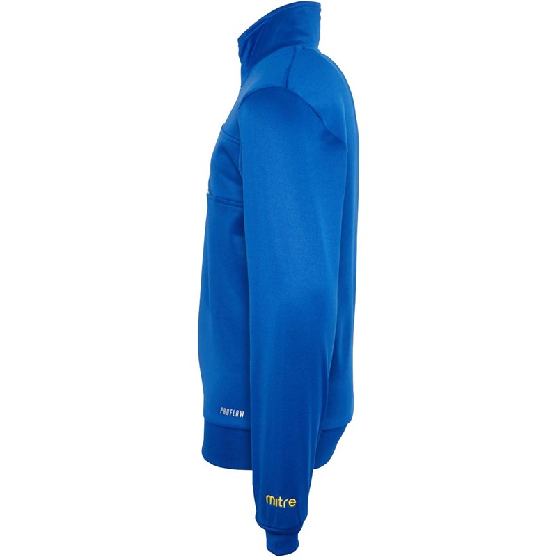 Mitre Junior Delta Plus 1/4 Zip Top Blue/Yellow