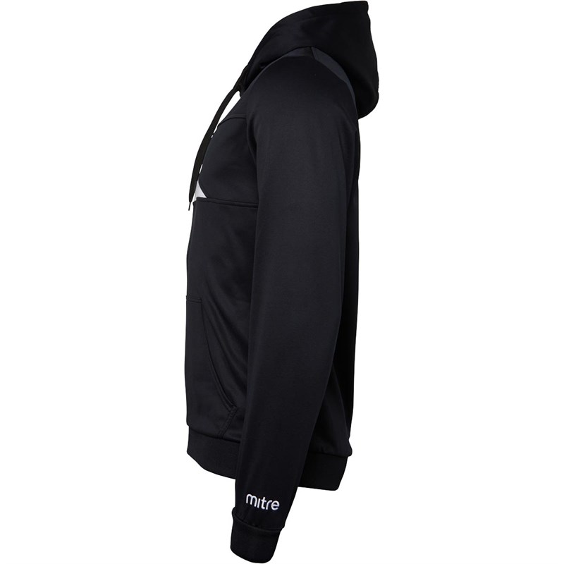 Mitre Mens Delta Plus Hoodie Black/White