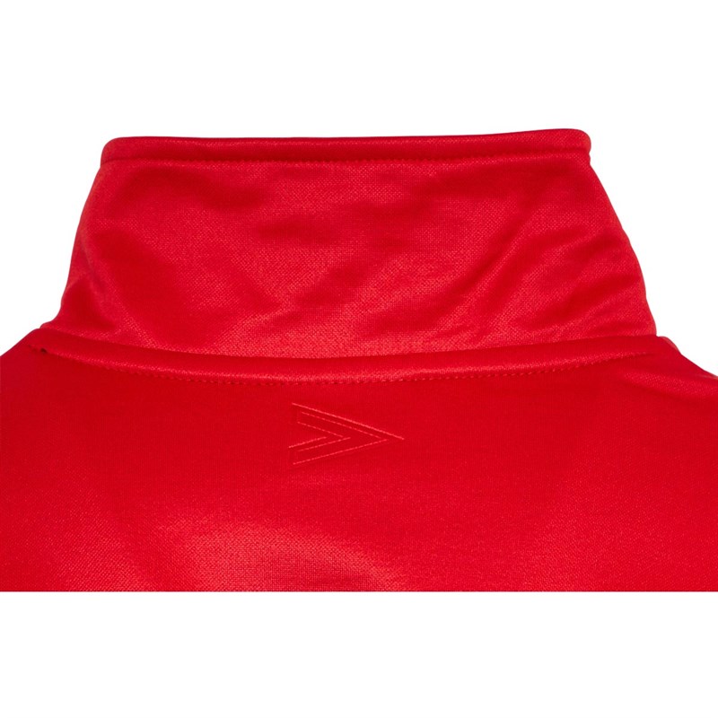 Mitre Junior Delta Plus 1/4 Zip Top Red/Black