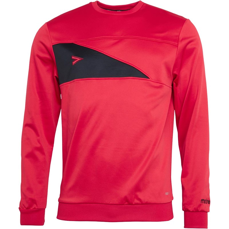 Mitre Mens Delta Plus Sweatshirt Red/Black