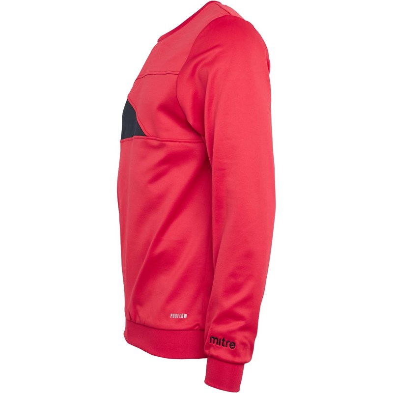 Mitre Mens Delta Plus Sweatshirt Red/Black