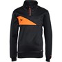 Mitre Junior Delta Plus 1/4 Zip Top Black/Orange
