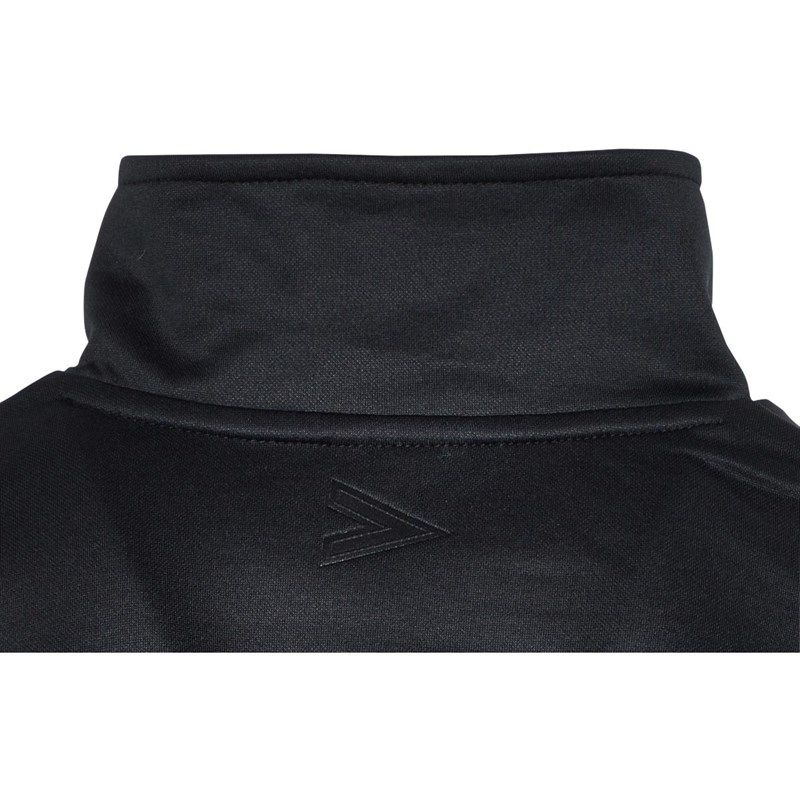 Mitre Junior Delta Plus 1/4 Zip Top Black/Orange