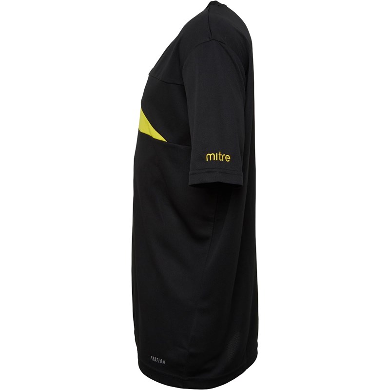 Mitre Heren Delta Plus Performance tops met korte mouwen Zwart